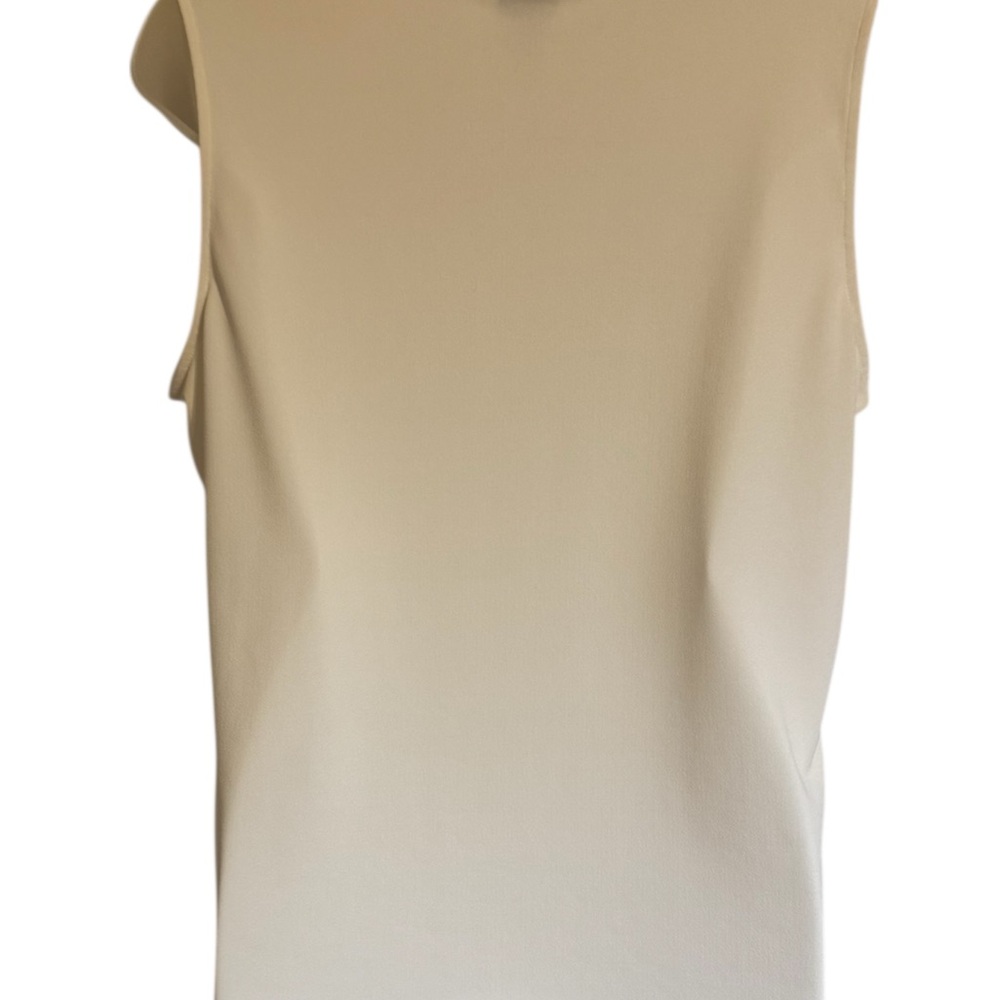 Chico's Ivory Sleeveless V-Neck Detail  Shell/Blouse    LARGE     # L - Picture 4 of 6